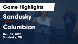 Sandusky  vs Columbian  Game Highlights - Dec. 13, 2019