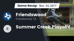 Recap: Friendswood  vs. Summer Creek Playoffs 2017