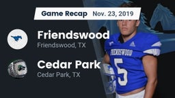 Recap: Friendswood  vs. Cedar Park  2019