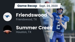 Recap: Friendswood  vs. Summer Creek  2020