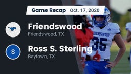 Recap: Friendswood  vs. Ross S. Sterling  2020