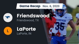Recap: Friendswood  vs. LaPorte  2020