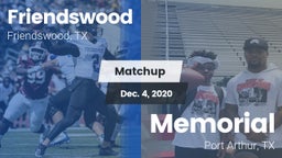 Matchup: Friendswood High vs. Memorial  2020