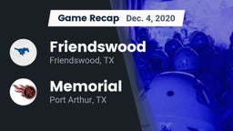 Recap: Friendswood  vs. Memorial  2020