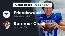 Recap: Friendswood  vs. Summer Creek  2021
