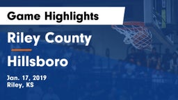 Riley County  vs Hillsboro  Game Highlights - Jan. 17, 2019