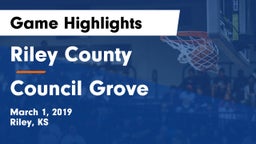 Riley County  vs Council Grove  Game Highlights - March 1, 2019