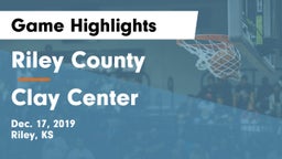Riley County  vs Clay Center  Game Highlights - Dec. 17, 2019