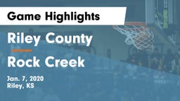 Riley County  vs Rock Creek  Game Highlights - Jan. 7, 2020