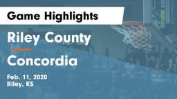 Riley County  vs Concordia  Game Highlights - Feb. 11, 2020