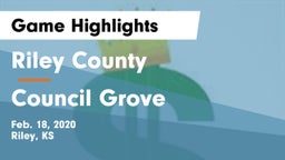 Riley County  vs Council Grove  Game Highlights - Feb. 18, 2020