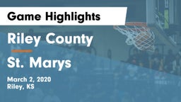 Riley County  vs St. Marys  Game Highlights - March 2, 2020