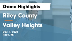 Riley County  vs Valley Heights  Game Highlights - Dec. 4, 2020