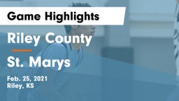 Riley County  vs St. Marys  Game Highlights - Feb. 25, 2021