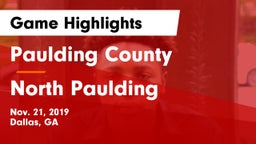 Paulding County  vs North Paulding  Game Highlights - Nov. 21, 2019