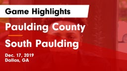 Paulding County  vs South Paulding  Game Highlights - Dec. 17, 2019