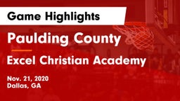 Paulding County  vs Excel Christian Academy Game Highlights - Nov. 21, 2020
