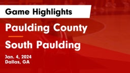 Paulding County  vs South Paulding  Game Highlights - Jan. 4, 2024