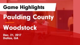 Paulding County  vs Woodstock  Game Highlights - Dec. 21, 2017