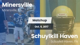 Matchup: Minersville High vs. Schuylkill Haven  2017