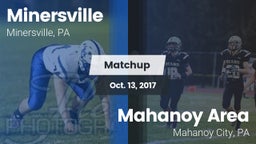 Matchup: Minersville High vs. Mahanoy Area  2017