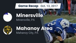 Recap: Minersville  vs. Mahanoy Area  2017