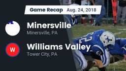 Recap: Minersville  vs. Williams Valley  2018