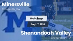 Matchup: Minersville High vs. Shenandoah Valley  2018