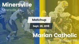 Matchup: Minersville High vs. Marian Catholic  2018
