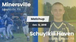 Matchup: Minersville High vs. Schuylkill Haven  2018
