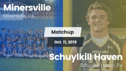 Matchup: Minersville High vs. Schuylkill Haven  2019