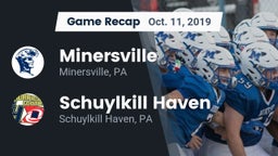 Recap: Minersville  vs. Schuylkill Haven  2019