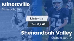 Matchup: Minersville High vs. Shenandoah Valley  2019