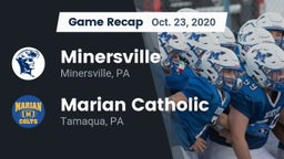 Recap: Minersville  vs. Marian Catholic  2020