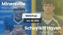 Matchup: Minersville High vs. Schuylkill Haven  2020