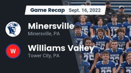 Recap: Minersville  vs. Williams Valley  2022