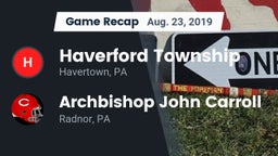 Recap: Haverford Township  vs. Archbishop John Carroll  2019