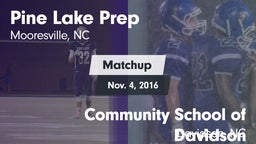 Matchup: Pine Lake Prep High vs. Community School of Davidson 2016
