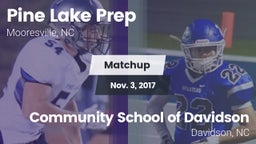 Matchup: Pine Lake Prep High vs. Community School of Davidson 2017