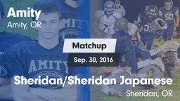 Matchup: Amity  vs. Sheridan/Sheridan Japanese  2016