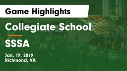 Collegiate School vs SSSA Game Highlights - Jan. 19, 2019