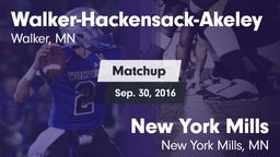 Matchup: Walker-Hackensack-Ak vs. New York Mills  2016