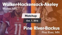 Matchup: Walker-Hackensack-Ak vs. Pine River-Backus  2016