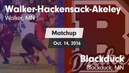 Matchup: Walker-Hackensack-Ak vs. Blackduck  2016