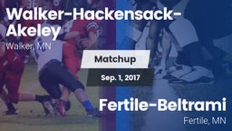 Matchup: Walker-Hackensack-Ak vs. Fertile-Beltrami  2017