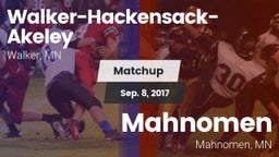 Matchup: Walker-Hackensack-Ak vs. Mahnomen  2017