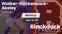 Matchup: Walker-Hackensack-Ak vs. Blackduck  2017