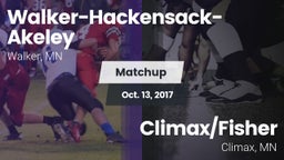 Matchup: Walker-Hackensack-Ak vs. ******/Fisher  2017