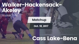 Matchup: Walker-Hackensack-Ak vs. Cass Lake-Bena 2017