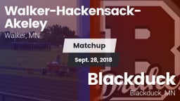 Matchup: Walker-Hackensack-Ak vs. Blackduck  2018